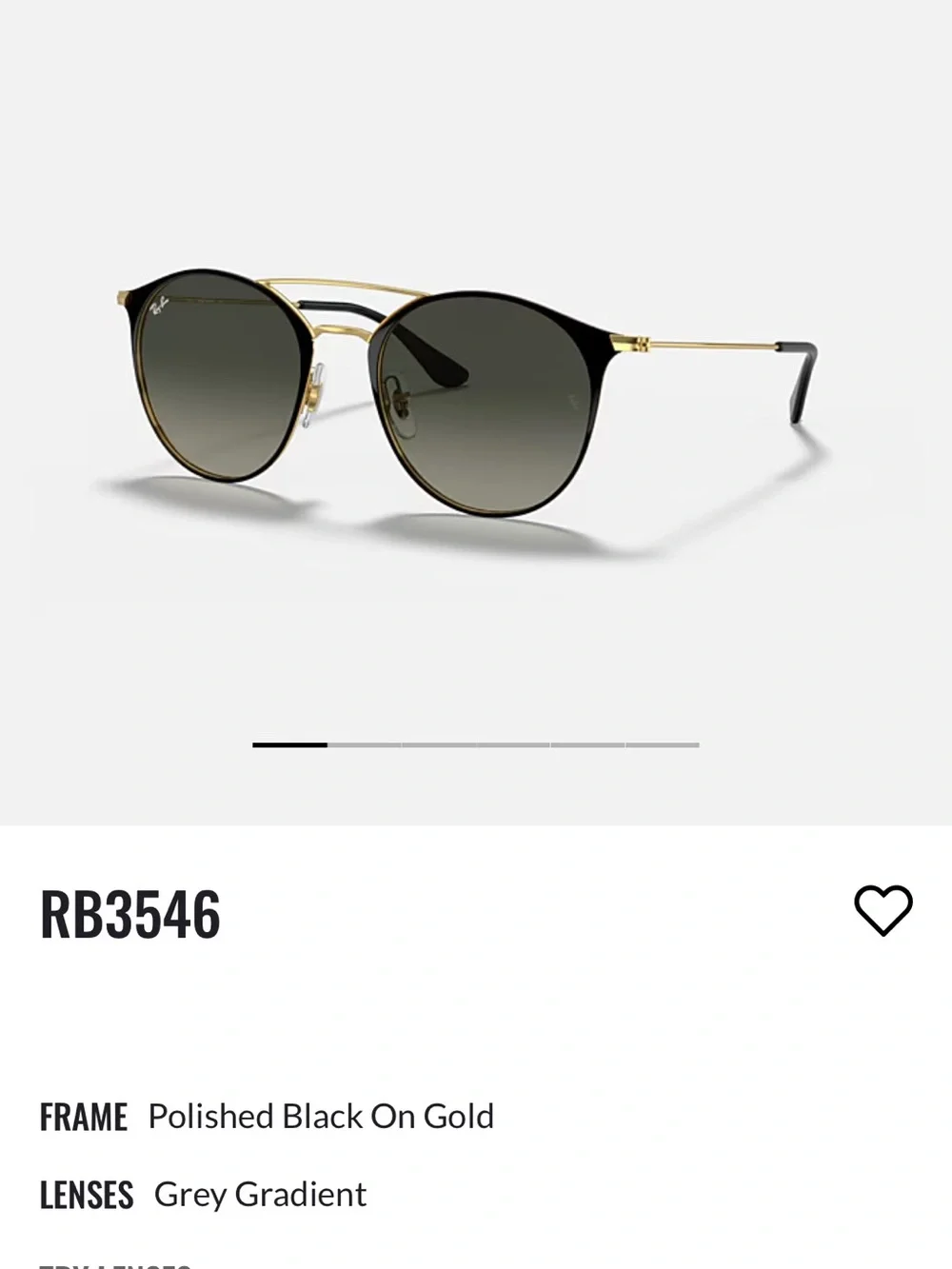 Ray-Ban Sunglasses with Gold Frame #3546. Great condition!